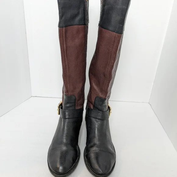 Vince Camuto two tone leather boots - Picture 7 of 16